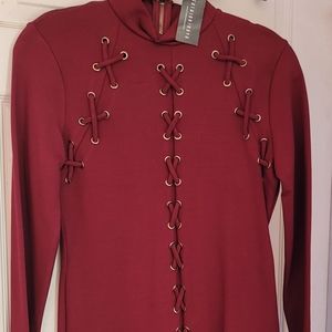 FashionNova Burgundy Mini Dress, Never Worn